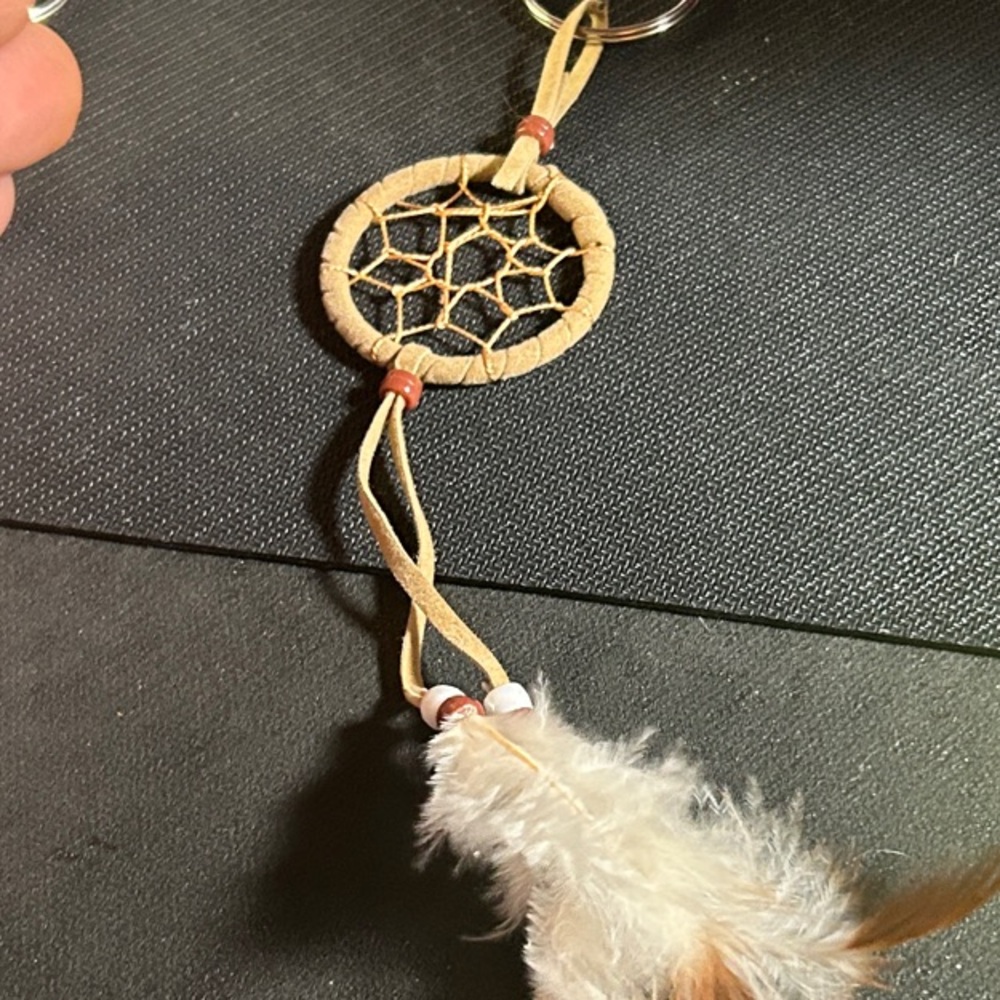 Dreamcatcher Keychain with Feathers